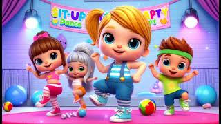 SitUp Dance Party Toddler Fun Fitness Song for Kids  Nursery Rhymes [upl. by Ahsiri338]