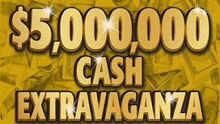 Huge Winner 5000000 Cash Extravaganza New Jersey Lottery Instant Scratch Off Ticket 10 [upl. by Aluor]