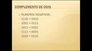 NUMEROS BINÁRIOS  COMPLEMENTO DE DOIS [upl. by Goldy]