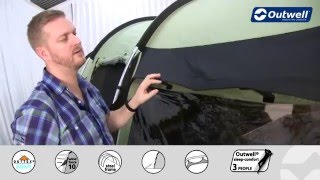 Outwell Bear Lake 4 Tent  2016  Innovative Family Camping [upl. by Enneyehc]