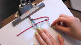 DIY How to Tie A Basic Square Knot Friendship wrap bracelet tutorial [upl. by Beffrey]