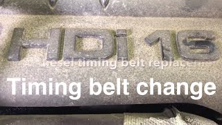 Peugeot 16 hdi timing belt change 16 hdi cambelt change stepbystep guide [upl. by Artimid828]