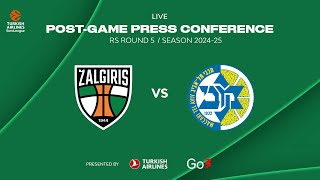 Žalgiris  Maccabi  Press Conference  EuroLeague 202425 Round 5 [upl. by Enenstein]