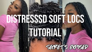 DISTRESSED SOFT LOCS TUTORIAL🦋 How to make them LOOK NATURAL  PARTING amp more beginnerfriendly [upl. by Oel]