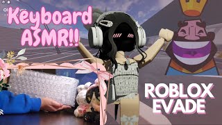 Roblox Evade Keyboard ASMR 🎀 very clicky w Handcam  Unboxing YUNZII X75 Keyboard [upl. by Hazrit]