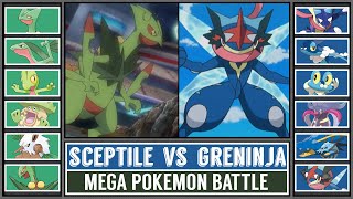 MEGA SCEPTILE vs ASH GRENINJA  Mega Starter Pokémon Battle [upl. by Ised]