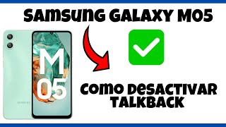 Como desactivar talkback Samsung Galaxy M05 nouveau [upl. by Anilac800]