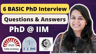 6 Basic PhD Interview Questions amp Answers [upl. by Claire]