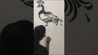 Wall painting in our home painting shorts trending [upl. by Elonore240]