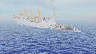 Britannic sinking animation  The death of Titanics sister  check description [upl. by Kahcztiy624]