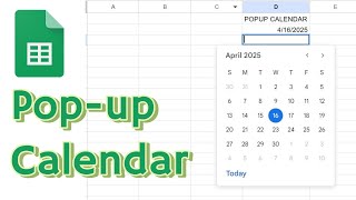 How To Add A Calendar Date Picker In Google Sheets [upl. by Vincents463]