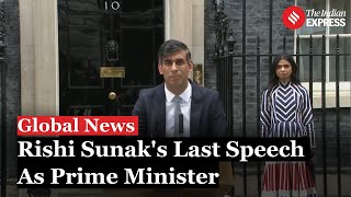 Rishi Sunak Steps Down As Party Leader Apologises To Voters In Downing Street Address [upl. by Wylde]