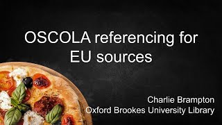 How to reference EU sources using OSCOLA [upl. by Aliehc]