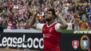 Rotherham United vs Sheffield Wednesday Highlights  EFL Championship 202324  PES 21 [upl. by Bernhard]