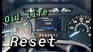 HOW TO RESET OIL LIFE ON A 2018  2020 FORD F150 [upl. by Htenaj]