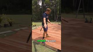 How To Build A Ground Deck On A Slope Finishing the Fascia diy woodworking tools [upl. by Natsyrk256]