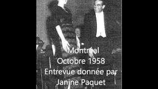 Maria Callas  Entrevue Montréal 1958 [upl. by Adele]