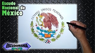 Aprende a dibujar y pintar el escudo Nacional de México [upl. by Anaehr]