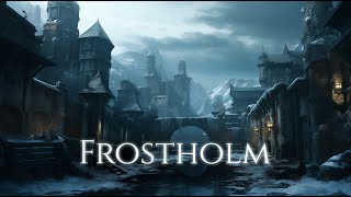 Cold Winter Fantasy Town Ambience and Music  Frostholm  cold northern town ambientmusic [upl. by Goar]