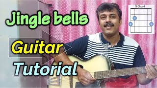 Jingle Bells Guitar Tutorial with Strumming Pattern  Easy and Medium  Melody School of Music [upl. by Aiclid]