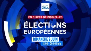 Direct  suivez les résultats des Elections Européennes 2024 depuis Bruxelles  euronews 🇫🇷 [upl. by Shaefer670]