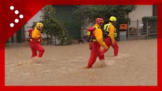 Alluvione a Montemurlo nuovo forte scroscio di pioggia le immagini poco prima delle 1700 [upl. by Allrud]