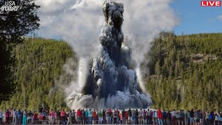 Horrible today Yellowstone geyser supervolcano eruption sends water 1500 meters into the air [upl. by Countess456]