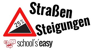 Senkrechte Straßen 100  Steigung im Straßenverkehr  Steigungsdreieck [upl. by Launam91]