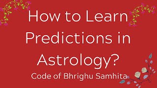 Online Astrology Courses for Beginners  How to Learn Predictions in Astrology  Video Lecture 113 [upl. by Ytima]