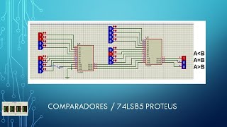 COMPARADORES  74LS85 PROTEUS [upl. by Afatsuom279]