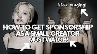 HOW TO GET SPONSORSHIPS AND BRAND DEALS MUST WATCHAFOO82🍒 [upl. by Tnecnivleahcim759]