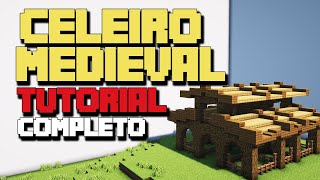 COMO FAZER UM CELEIRO MEDIEVAL  Minecraft [upl. by Minnie]