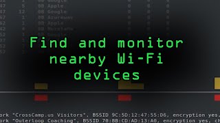 Use Kismet to Find amp Monitor Nearby WiFi Devices Tutorial [upl. by Xam]