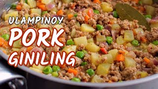 Easy PORK GINILING — How to cook easy delicious Filipino style pork picadillo  ULAMPINOY [upl. by Stagg]