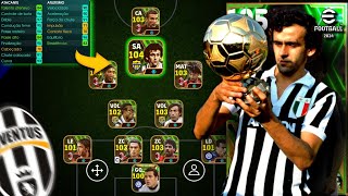 A FICHA MAIS BUGADA GAMEPLAY ASBURDA DO NOVO PLATINI ÉPICO 104 NO eFootball 2024 Mobile [upl. by Notelrahc]