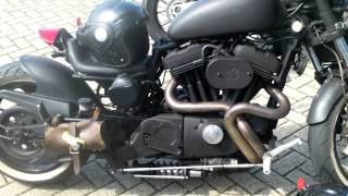 Harley HD bobber rat bike  more  Goedhart Motoren Bodegraven NL [upl. by Hinkel953]