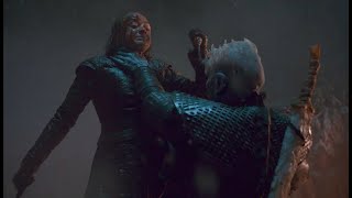 Arya Stark Kills the Night King Game of Thrones Season 8 Episode 3 [upl. by Gilbye85]