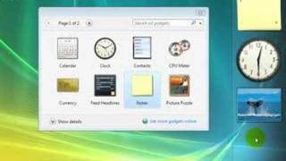 How to use Windows Sidebar in MS Windows Vista [upl. by Annahsirhc]