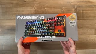 NEW SteelSeries Apex Pro TKL Gen 3  ASMR Unboxing  Typing amp Gameplay [upl. by Akcirehs356]