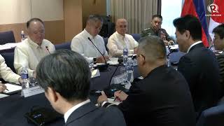 PHs Defense secretary Gibo Teodoro and Japan Defense minister Kiharas bilateral meeting in Manila [upl. by Lelith]