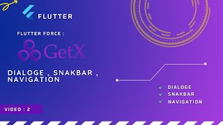 2 Flutter getX Tutorials  Dialoge  Snackbar and Navigation [upl. by Iel]