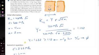 fracture toughness example problem [upl. by Bej]