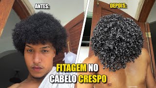 COMO FAZER FITAGEM NO CABELO CRESPO  CACHEADO passo a passo [upl. by Daley]