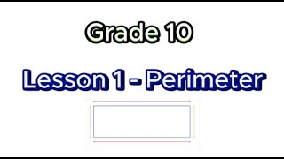 Perimeter  GRADE 10 MATHS  Local Syllabus  English Medium [upl. by Katha]