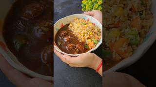 Manchurian Fried rice viralvideo recipe food streetfood cookingvlog short chines [upl. by Mctyre]