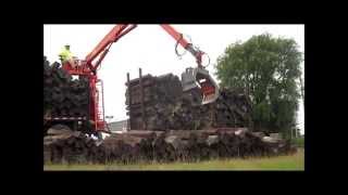 Norfolk amp Southern Railroad Tie Loader amp Stacker [upl. by Hennessey]