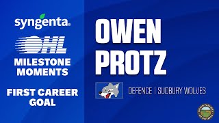 OHL Milestone Moment  Owen Protz  First Career Goal [upl. by Jerrylee62]