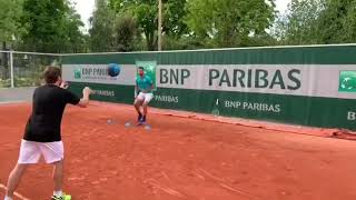 GUIDO ANDREOZZI EN ROLAND GARROS 2018  TennisTrainingProcom [upl. by Laspisa]