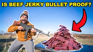 Can BEEF JERKY Stop a Bullet Surprising Result [upl. by Dranrev125]