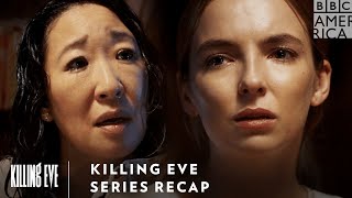 Killing Eve Series Recap 🔪 Seasons 13 [upl. by Neeluqcaj]